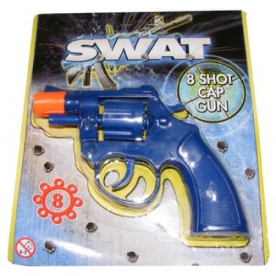 Blue Plastic 8 Shot Cap Gun Pistol