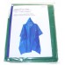 Adult Plastic Poncho with Hood - Choice of 4 Colours